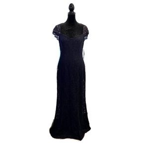 Women’s Navy Lace Evening Dress
